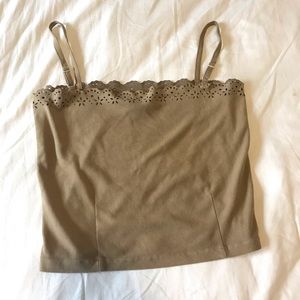 Ralph Lauren suede crop top